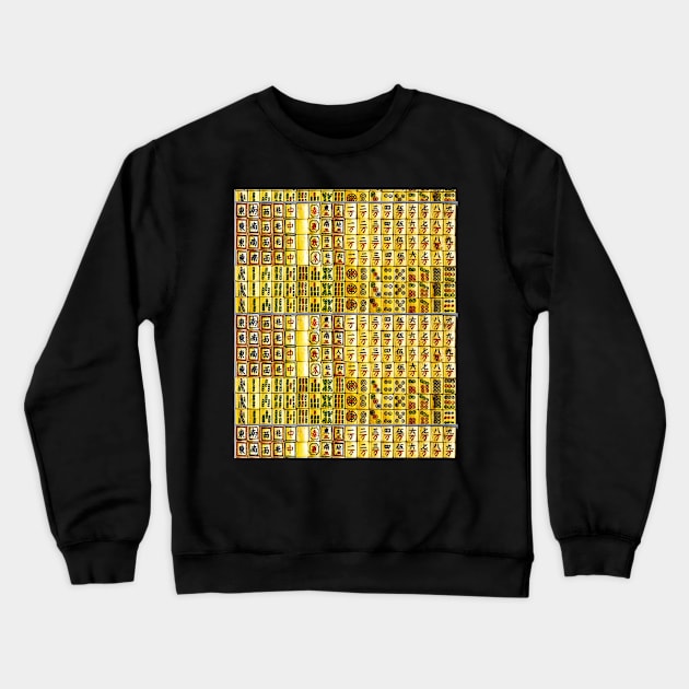 MahJong Tiles Chinese Game Silly Kitschy Campy Crewneck Sweatshirt by Anticulture